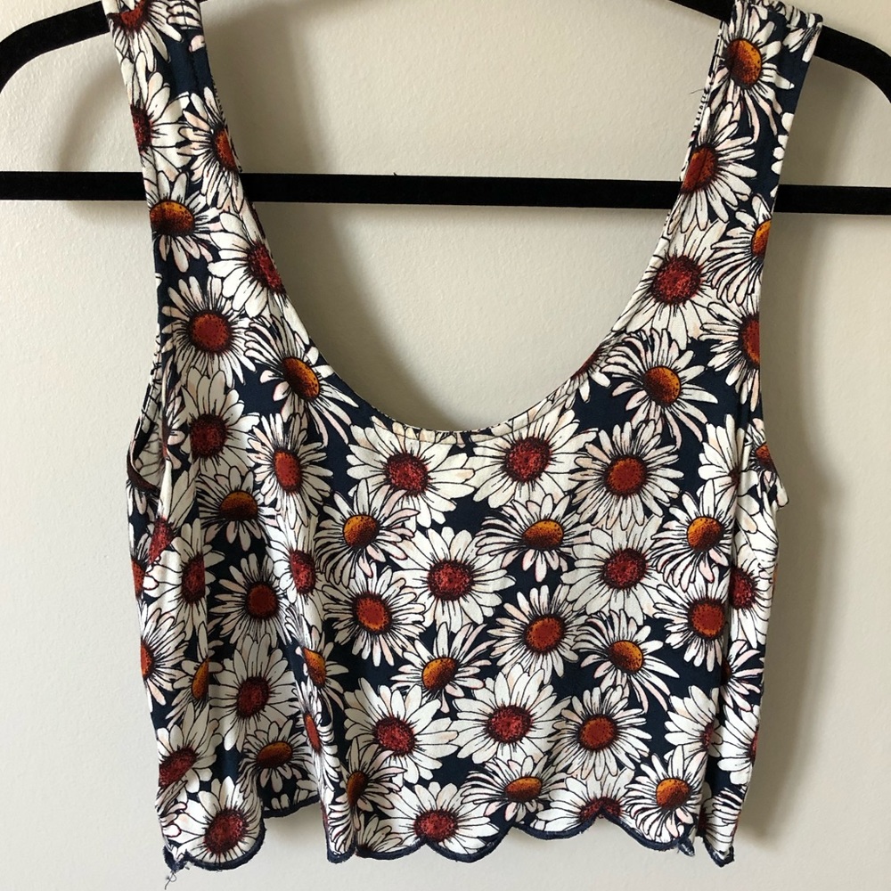 LA Hearts Sunflower Crop Top